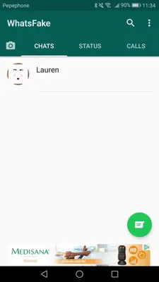 Fake Chat Whatsapp android App screenshot 1